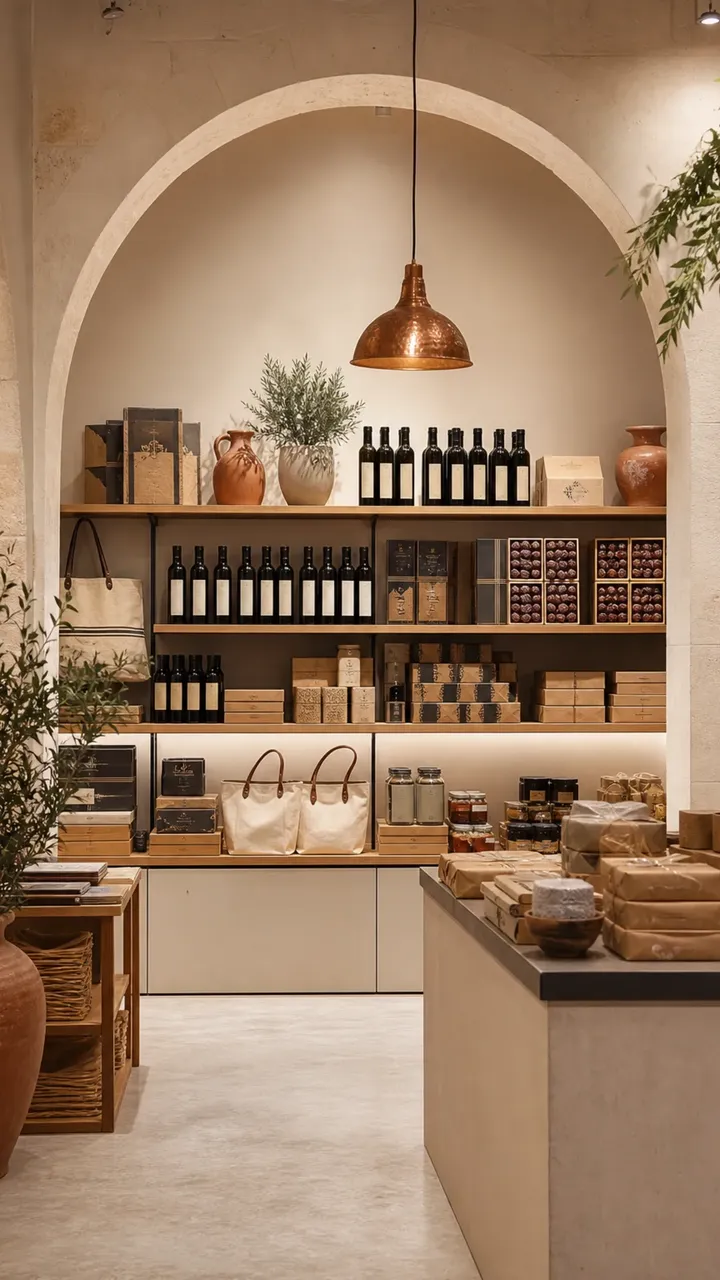 Shelves of everyday products in a Shop Tek store